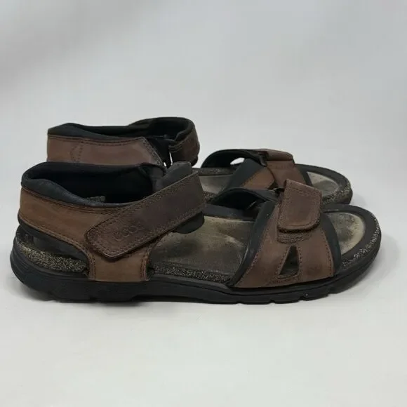 Ecco Cosmo Sandals Mens 12 - 12.5 EU 46 Brown Leather Cork Bed Hiking Outdoor ECCO Cosmo Sandals Men main image 3